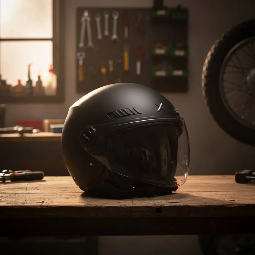 Casco Moto Abierto Con Visor Axor Kioto Solid Doble Certificación