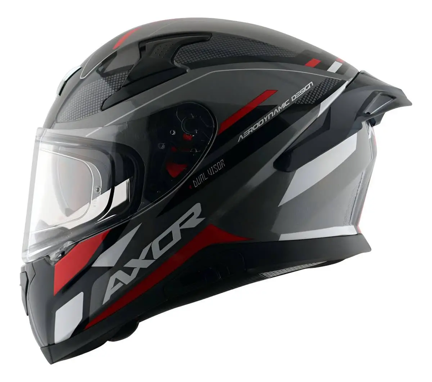 Casco Moto Integral Axor Apex GRAFICAS Doble Visor Apto Pinlock