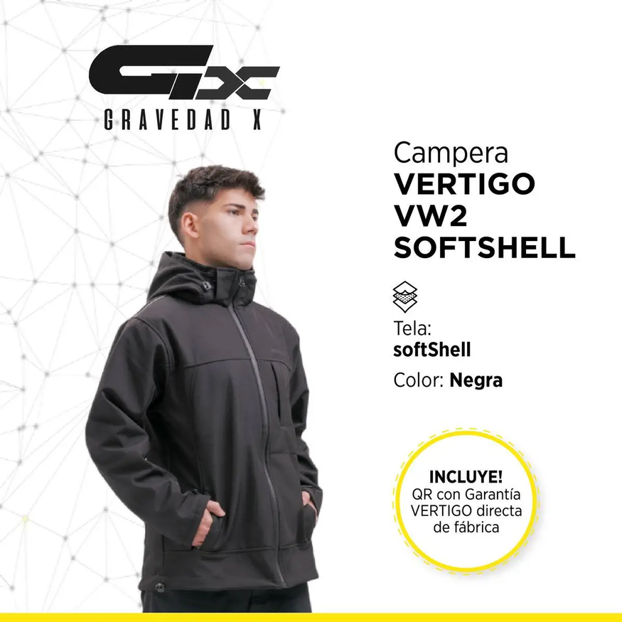 Campera Moto Vw2 Softshell Micropolar Vertigo