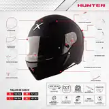 Casco Moto Integral Axor Hunter Alerón Doble Certificación