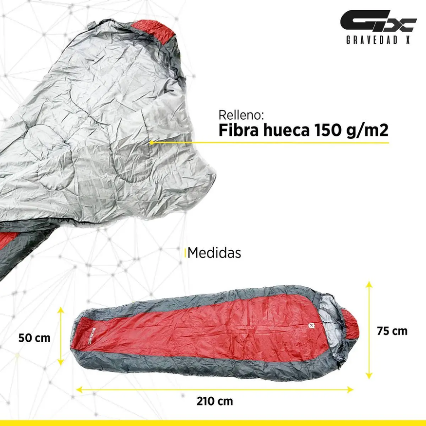Bolsa De Dormir Sarcófago Liviana Cómoda Camping