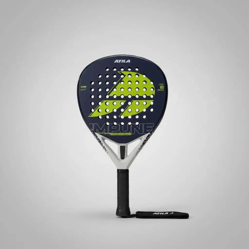 Paleta Padel Atila Impune Fibra De Vidrio Diamante Núcleo Eva