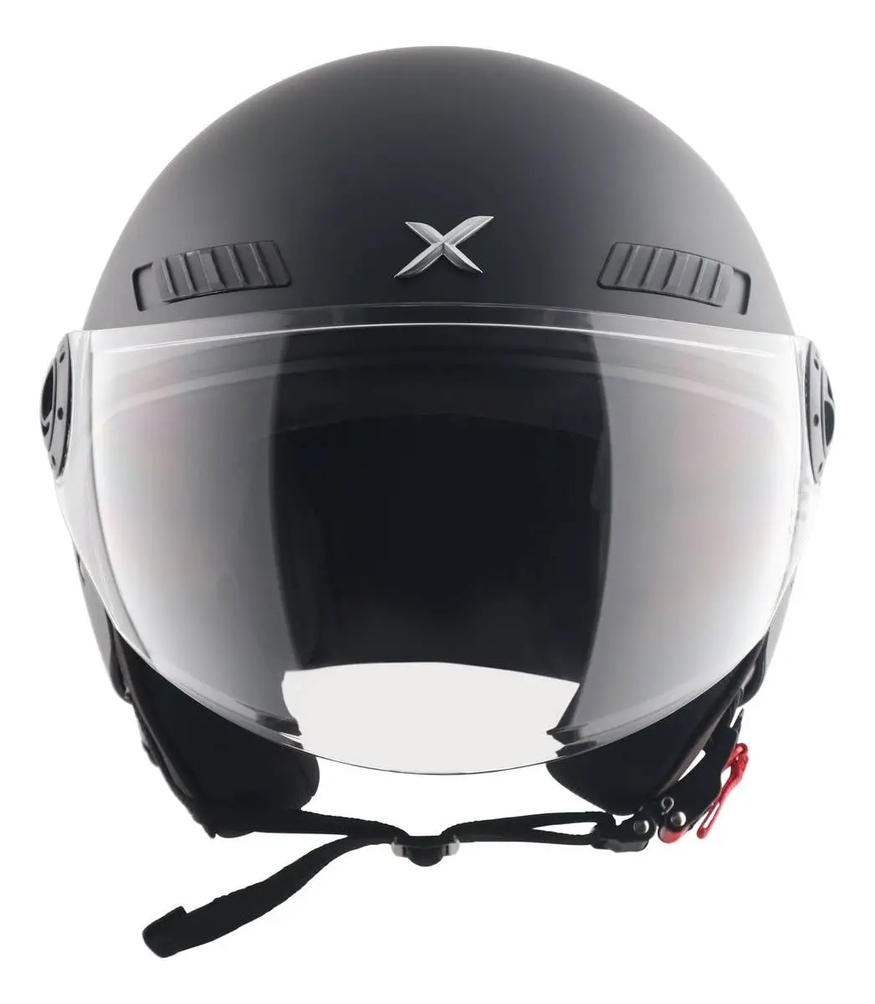 Casco Moto Abierto Con Visor Axor Kioto Solid Doble Certificación