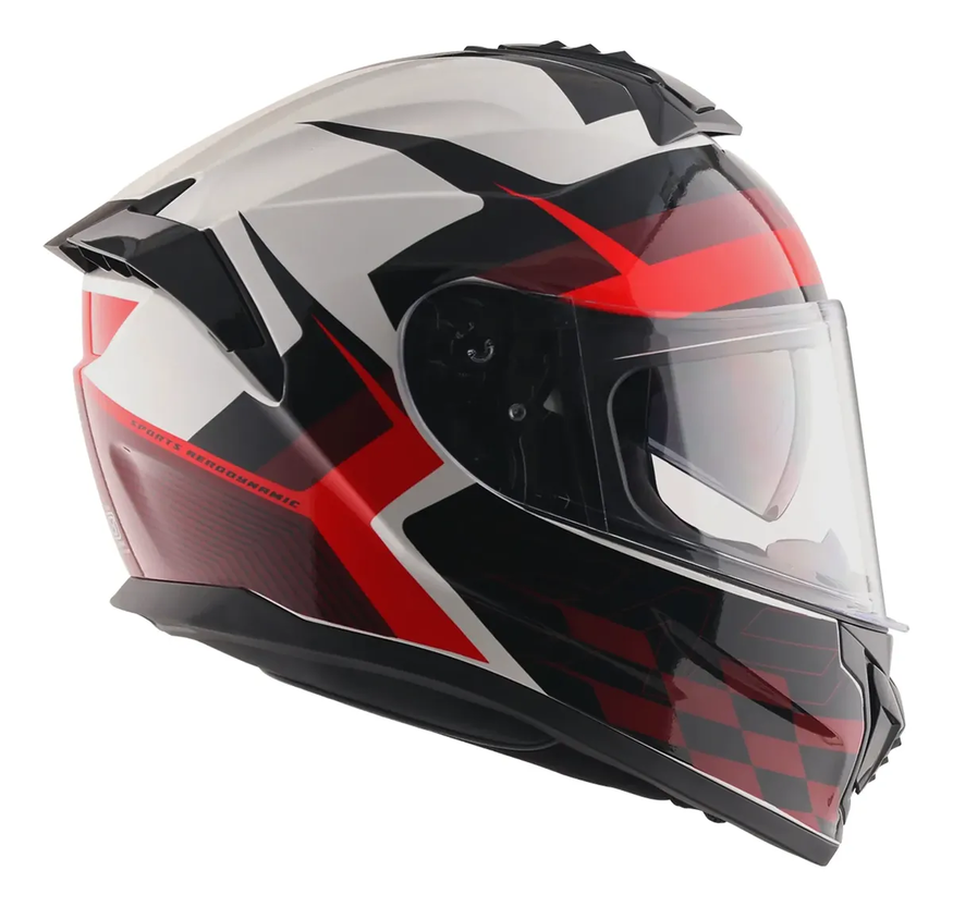 Casco Moto Vertigo Integral Zap Alliance Doble Visor Alerón