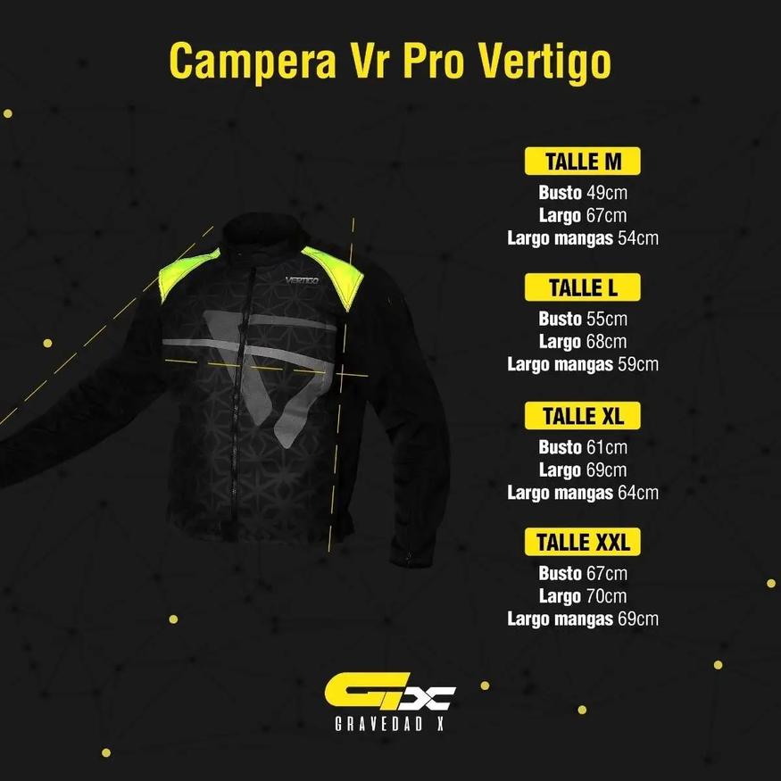 Campera Moto Vertigo Cordura Con Protecciones