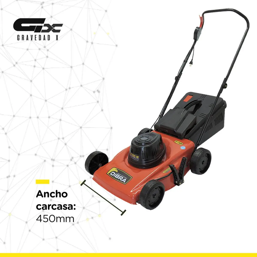 Cortadora Césped Eléctrica 2100w Potencia 1 1/2hp