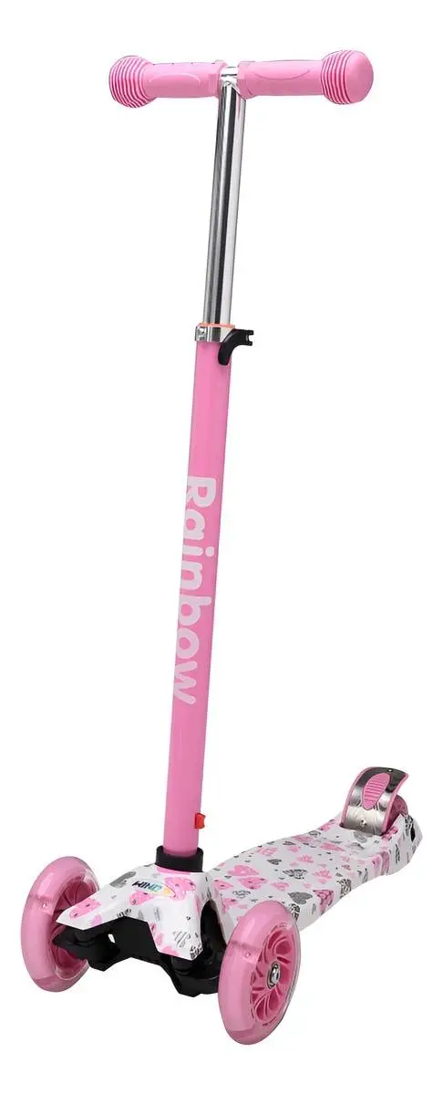 Monopatín Infantil Wind Rainbow 3 Ruedas Led Aluminio