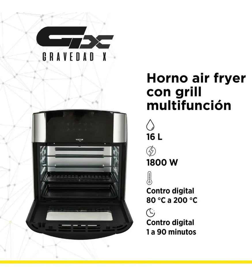 Horno Air Fryer Freidora 16l Grill Multifunción