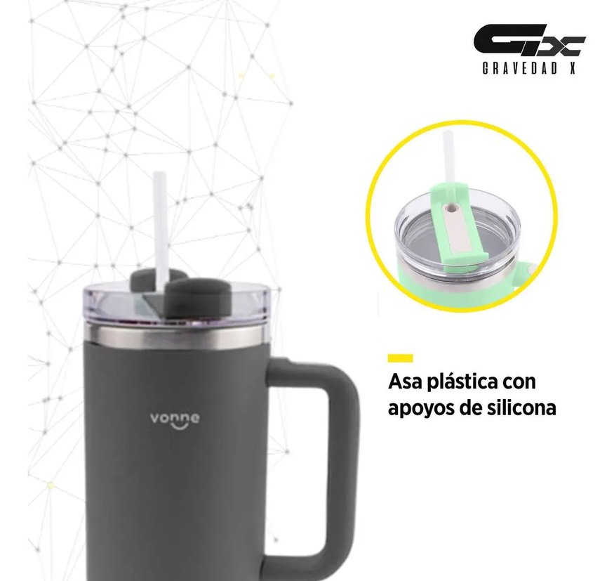Vaso Térmico Con Sorbete 1.18l Acero Vonne