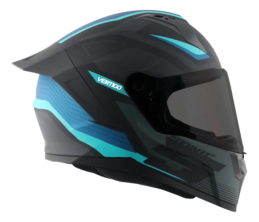 Casco Moto Integral Vertigo Sonic Trigger Alerón Visor Fume
