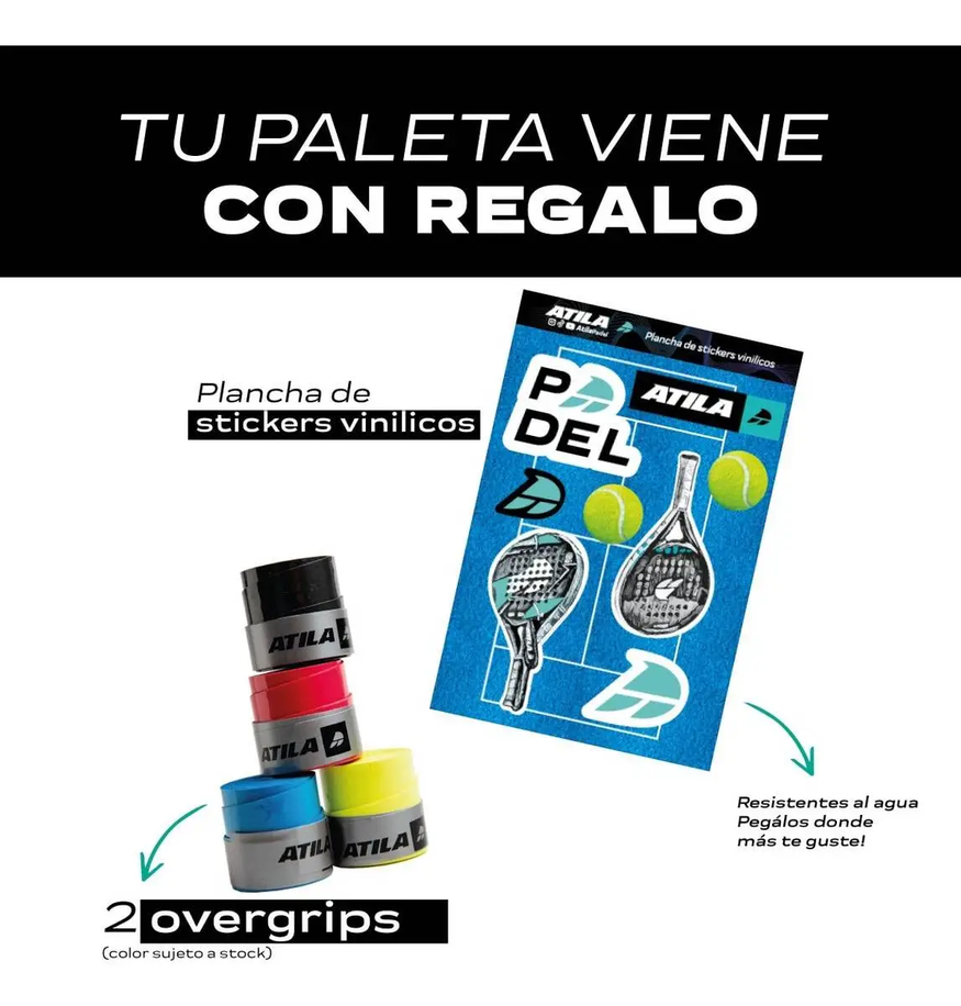 Paleta Padel Atila Soberbia Diamante Full Carbono